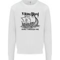 Viking Blood Runs Through Me Ship Sailing Mens Sweatshirt Jumper White