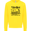 Viking Blood Runs Through Me Ship Sailing Mens Sweatshirt Jumper Yellow
