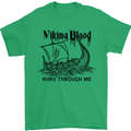 Viking Blood Runs Through Me Ship Sailing Mens T-Shirt 100% Cotton Irish Green
