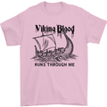 Viking Blood Runs Through Me Ship Sailing Mens T-Shirt 100% Cotton Light Pink