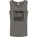 Viking Blood Runs Through Me Ship Sailing Mens Vest Tank Top Charcoal