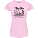 Viking Blood Runs Through Me Ship Sailing Womens Petite Cut T-Shirt Light Pink