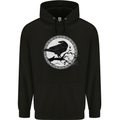 Viking Crow Celtic Norse Valhalla Odin Thor Childrens Kids Hoodie Black