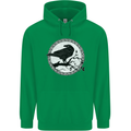 Viking Crow Celtic Norse Valhalla Odin Thor Childrens Kids Hoodie Irish Green