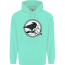 Viking Crow Celtic Norse Valhalla Odin Thor Childrens Kids Hoodie Peppermint