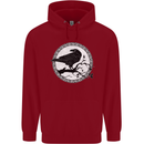 Viking Crow Celtic Norse Valhalla Odin Thor Childrens Kids Hoodie Red