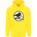 Viking Crow Celtic Norse Valhalla Odin Thor Childrens Kids Hoodie Yellow