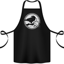 Viking Crow Celtic Norse Valhalla Odin Thor Cotton Apron 100% Organic Black