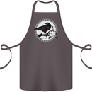 Viking Crow Celtic Norse Valhalla Odin Thor Cotton Apron 100% Organic Dark Grey