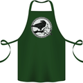 Viking Crow Celtic Norse Valhalla Odin Thor Cotton Apron 100% Organic Forest Green