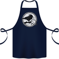 Viking Crow Celtic Norse Valhalla Odin Thor Cotton Apron 100% Organic Navy Blue