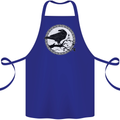 Viking Crow Celtic Norse Valhalla Odin Thor Cotton Apron 100% Organic Royal Blue