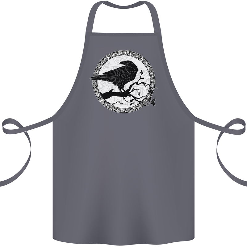 Viking Crow Celtic Norse Valhalla Odin Thor Cotton Apron 100% Organic Steel