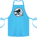 Viking Crow Celtic Norse Valhalla Odin Thor Cotton Apron 100% Organic Turquoise