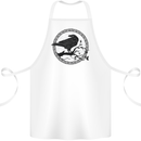 Viking Crow Celtic Norse Valhalla Odin Thor Cotton Apron 100% Organic White
