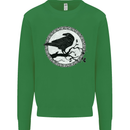Viking Crow Celtic Norse Valhalla Odin Thor Kids Sweatshirt Jumper Irish Green