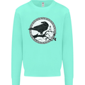 Viking Crow Celtic Norse Valhalla Odin Thor Kids Sweatshirt Jumper Peppermint