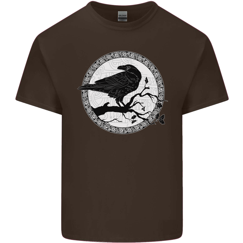 Viking Crow Celtic Norse Valhalla Odin Thor Kids T-Shirt Childrens Chocolate