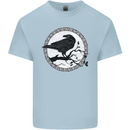 Viking Crow Celtic Norse Valhalla Odin Thor Kids T-Shirt Childrens Light Blue