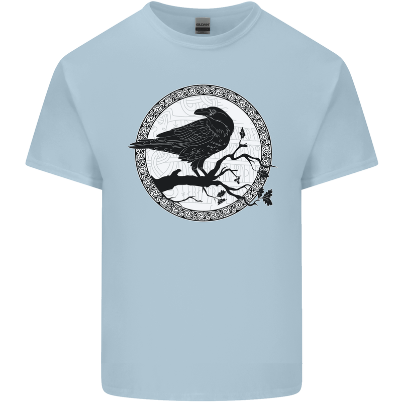 Viking Crow Celtic Norse Valhalla Odin Thor Kids T-Shirt Childrens Light Blue