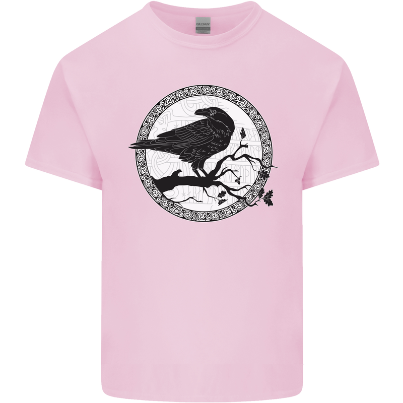 Viking Crow Celtic Norse Valhalla Odin Thor Kids T-Shirt Childrens Light Pink