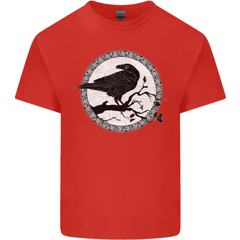 Viking Crow Celtic Norse Valhalla Odin Thor Kids T-Shirt Childrens Red