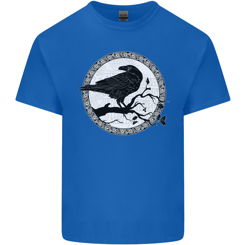 Viking Crow Celtic Norse Valhalla Odin Thor Kids T-Shirt Childrens Royal Blue