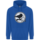 Viking Crow Celtic Norse Valhalla Odin Thor Mens 80% Cotton Hoodie Royal Blue