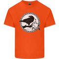 Viking Crow Celtic Norse Valhalla Odin Thor Mens Cotton T-Shirt Tee Top Orange