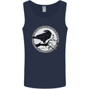 Viking Crow Celtic Norse Valhalla Odin Thor Mens Vest Tank Top Navy Blue