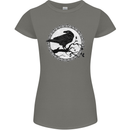 Viking Crow Celtic Norse Valhalla Odin Thor Womens Petite Cut T-Shirt Charcoal
