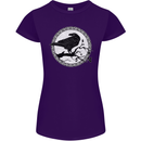 Viking Crow Celtic Norse Valhalla Odin Thor Womens Petite Cut T-Shirt Purple