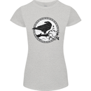 Viking Crow Celtic Norse Valhalla Odin Thor Womens Petite Cut T-Shirt Sports Grey