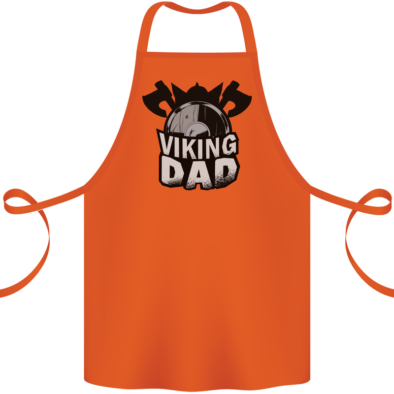 Viking Dad Funny Fathers Day Ragnar Odin Cotton Apron 100% Organic Orange