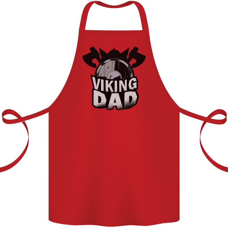 Viking Dad Funny Fathers Day Ragnar Odin Cotton Apron 100% Organic Red