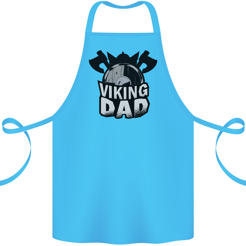 Viking Dad Funny Fathers Day Ragnar Odin Cotton Apron 100% Organic Turquoise