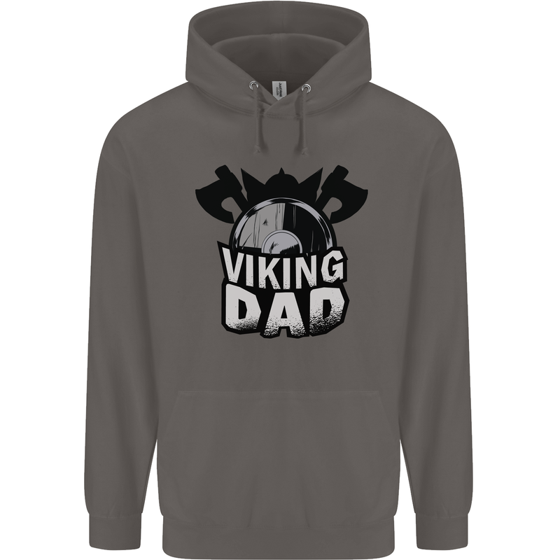 Viking Dad Funny Fathers Day Ragnar Odin Mens 80% Cotton Hoodie Charcoal