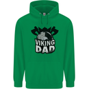 Viking Dad Funny Fathers Day Ragnar Odin Mens 80% Cotton Hoodie Irish Green