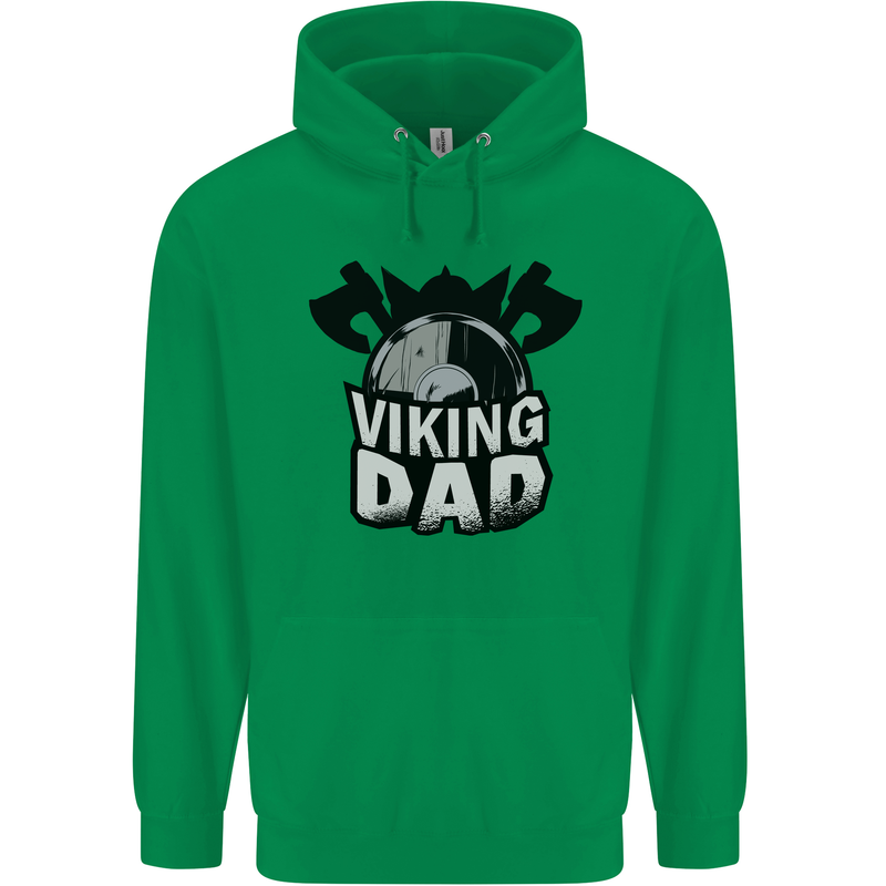 Viking Dad Funny Fathers Day Ragnar Odin Mens 80% Cotton Hoodie Irish Green
