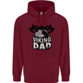 Viking Dad Funny Fathers Day Ragnar Odin Mens 80% Cotton Hoodie Maroon