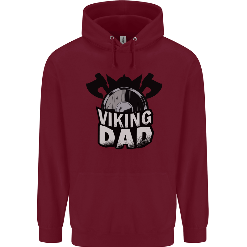 Viking Dad Funny Fathers Day Ragnar Odin Mens 80% Cotton Hoodie Maroon