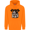 Viking Dad Funny Fathers Day Ragnar Odin Mens 80% Cotton Hoodie Orange