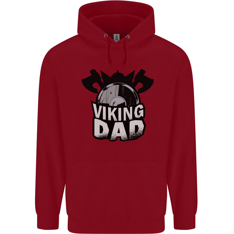 Viking Dad Funny Fathers Day Ragnar Odin Mens 80% Cotton Hoodie Red