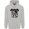 Viking Dad Funny Fathers Day Ragnar Odin Mens 80% Cotton Hoodie Sports Grey