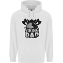 Viking Dad Funny Fathers Day Ragnar Odin Mens 80% Cotton Hoodie White