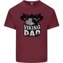 Viking Dad Funny Fathers Day Ragnar Odin Mens Cotton T-Shirt Tee Top Maroon