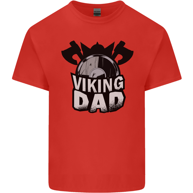 Viking Dad Funny Fathers Day Ragnar Odin Mens Cotton T-Shirt Tee Top Red