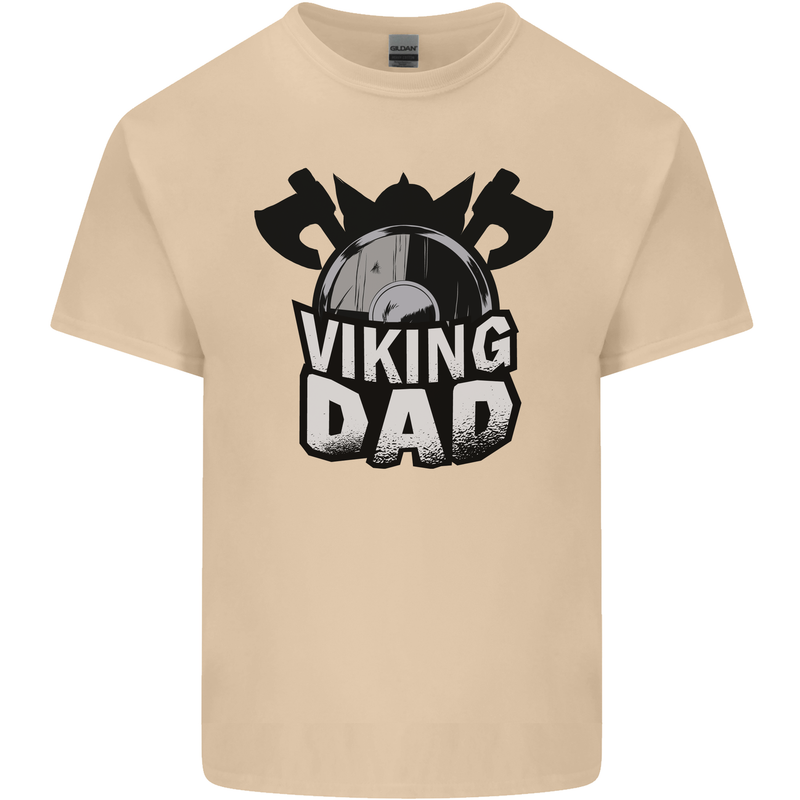 Viking Dad Funny Fathers Day Ragnar Odin Mens Cotton T-Shirt Tee Top Sand