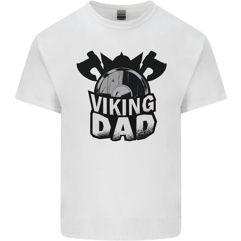 Viking Dad Funny Fathers Day Ragnar Odin Mens Cotton T-Shirt Tee Top White