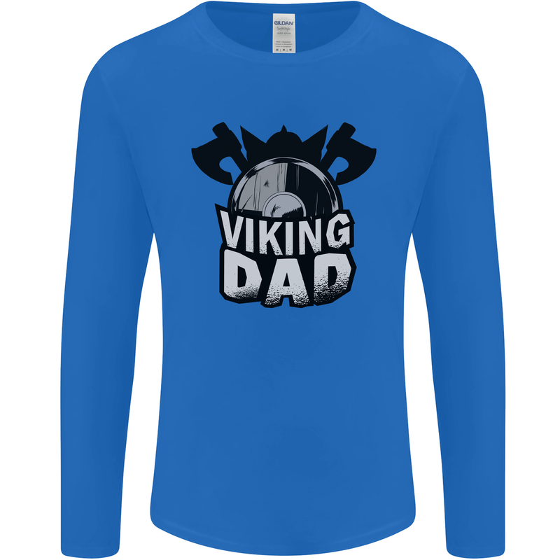 Viking Dad Funny Fathers Day Ragnar Odin Mens Long Sleeve T-Shirt Royal Blue